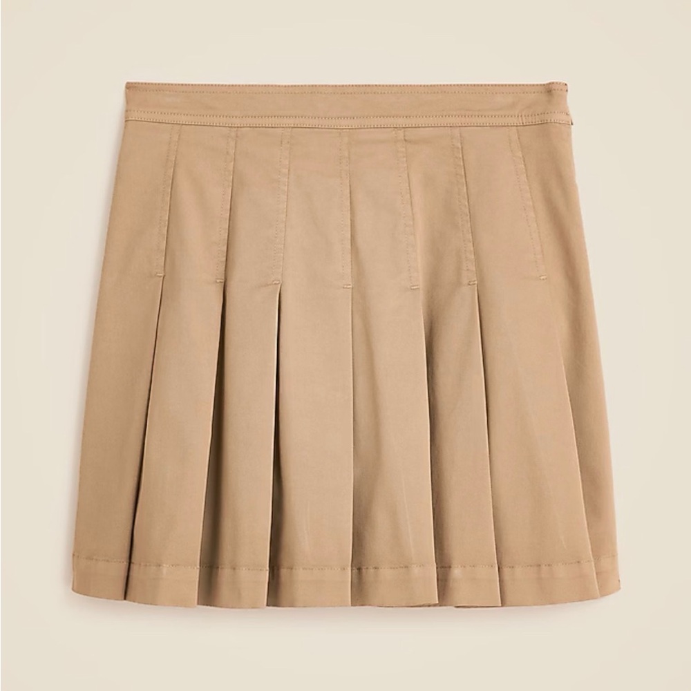 J.Crew Pleated mini skirt in chino NWT